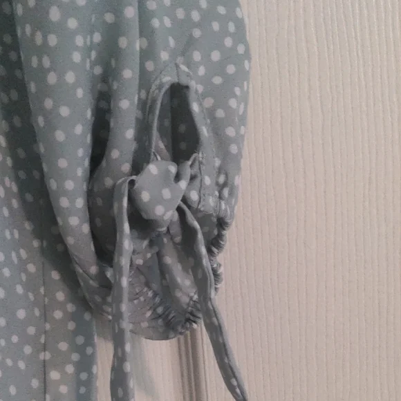 EUC✨ PAPERMOON XL mint/light blue Coraley 3/4 Tie Sleeve Blouse from Stitchfix - Picture 7 of 17